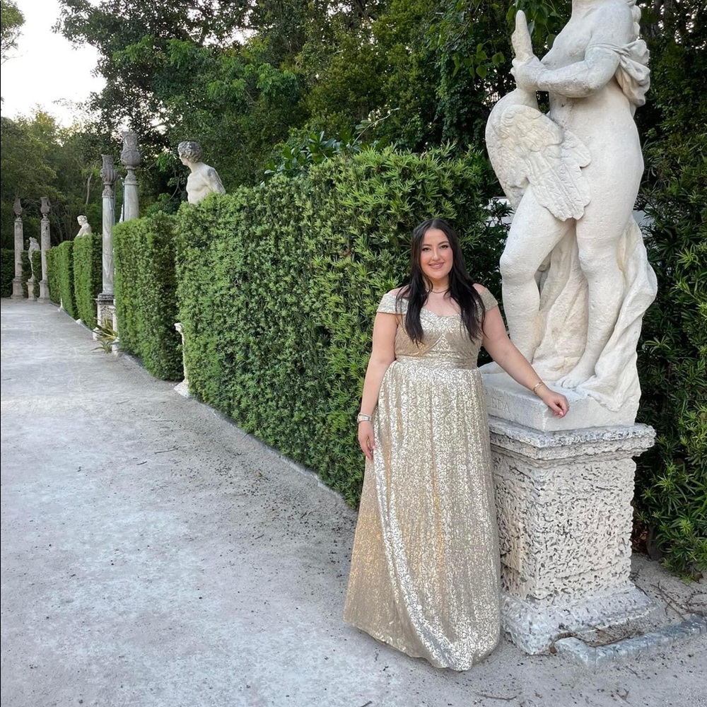 Aidan Mattox Gold Gown